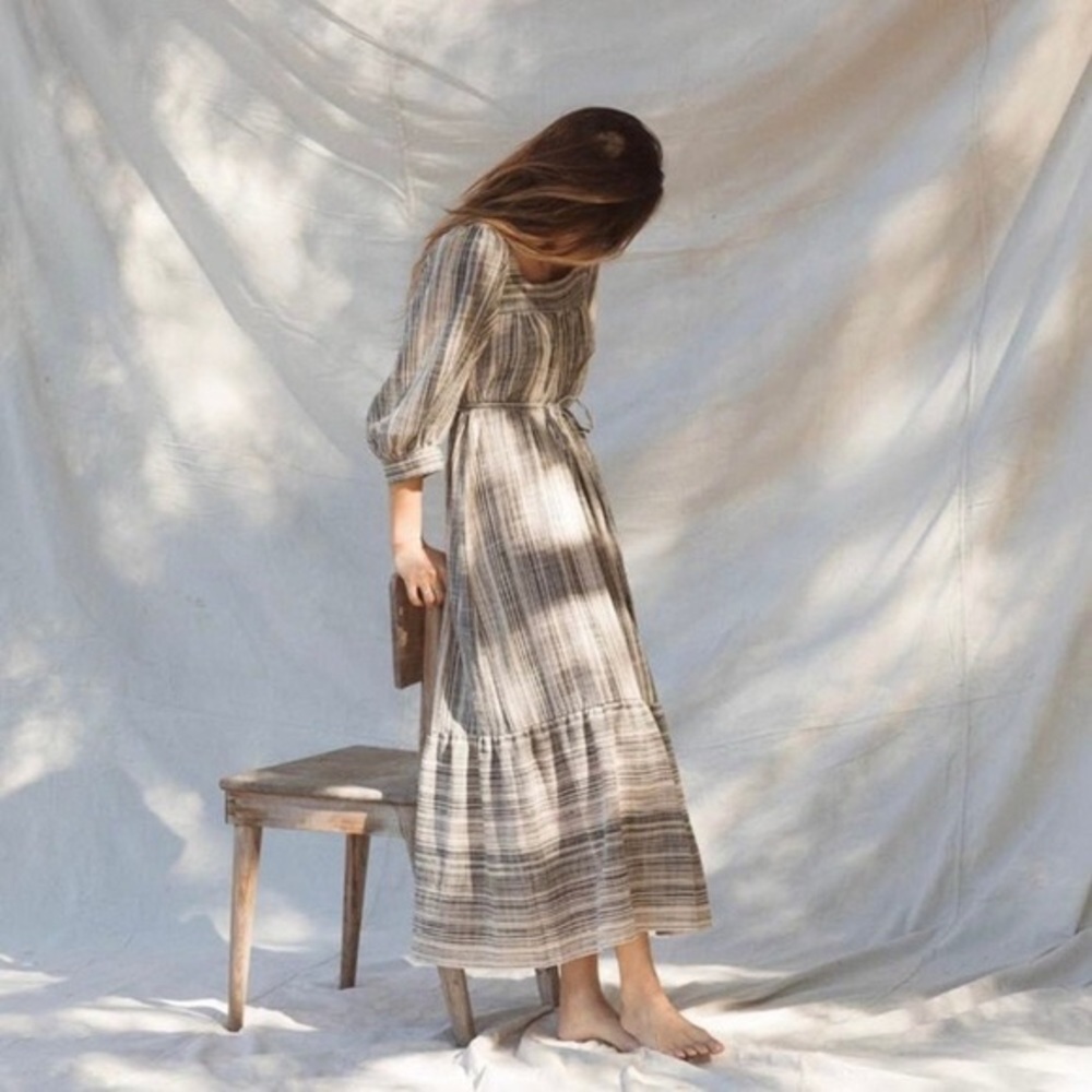 Christy Dawn - The Bianca Dress | Washed Noir Stripe - M / Washed Noir Stripe